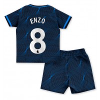 Dres Chelsea Enzo Fernandez #8 Preč pre deti 2023-24 Krátky Rukáv (+ trenírky)